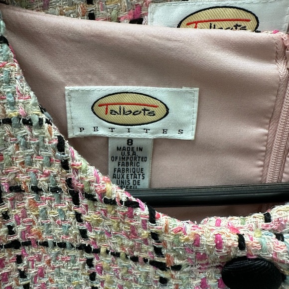 Talbots Pink and Black Tweed Suit - Picture 2 of 2